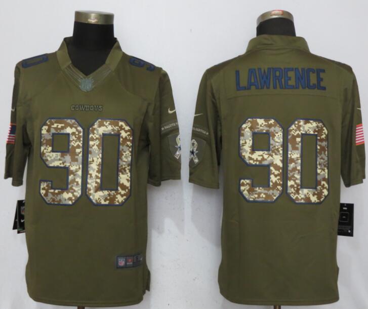 Men Dallas cowboys #90 Lawrence Green Nike Salute To Service Limited NFL Jerseys->dallas cowboys->NFL Jersey